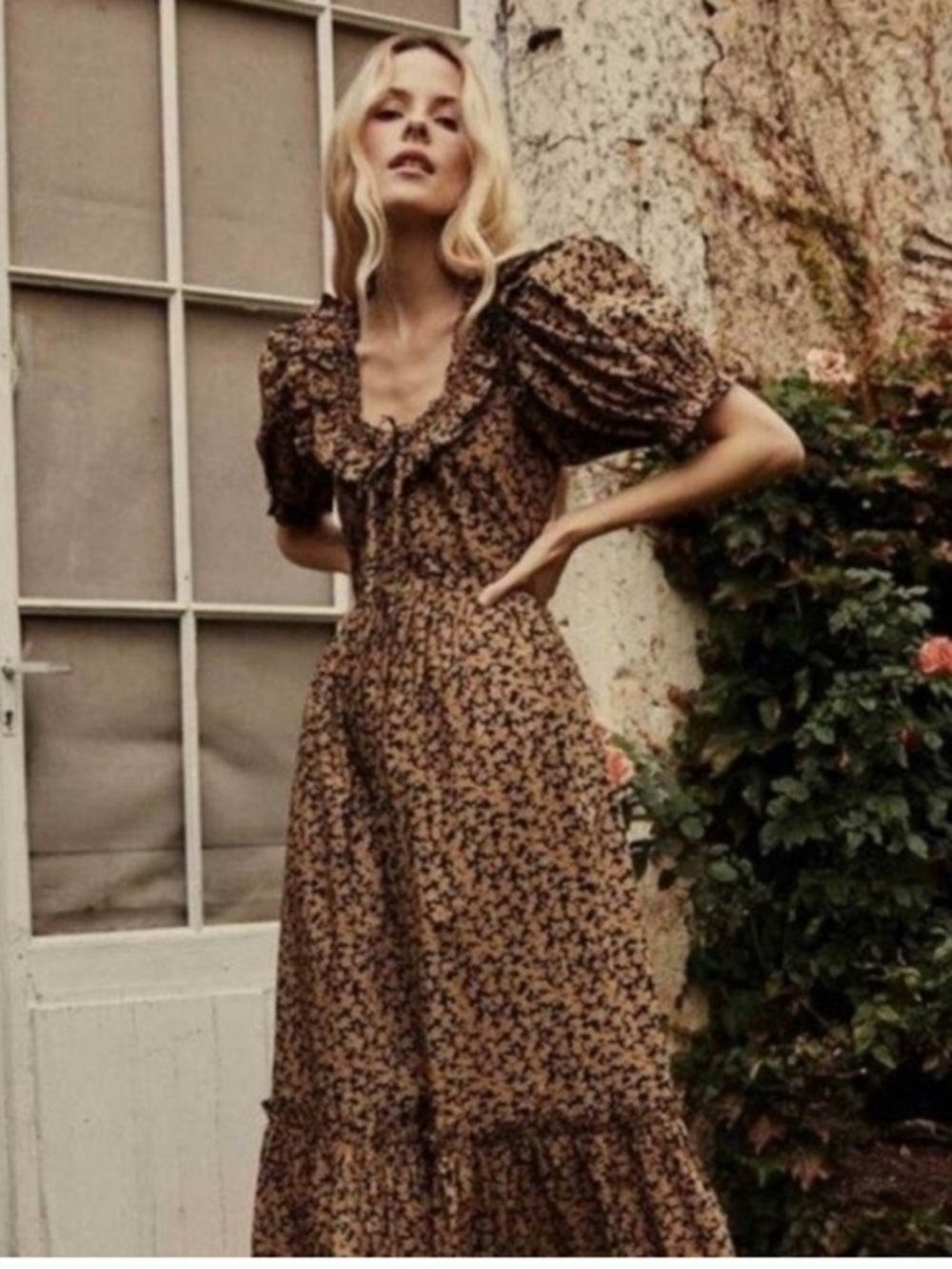 DÔEN Bellerose Maxi Dress in Dusk Winter Meadow - XS